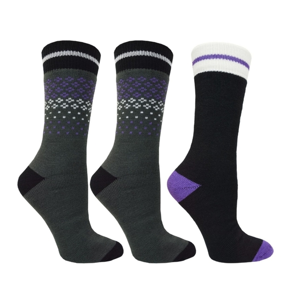 Pathfinder by Kodiak Heat Cold Weather Socks 3 Pair Pairs thermal size 4-10 - Picture 2 of 2